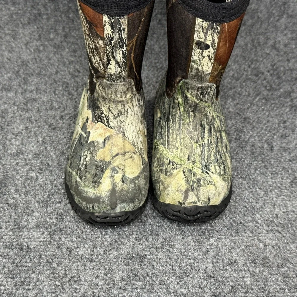 Bogs Classic Mid Waterproof Insulated Rain Boots Boy's 7 Mossy Oak Camo Hunting